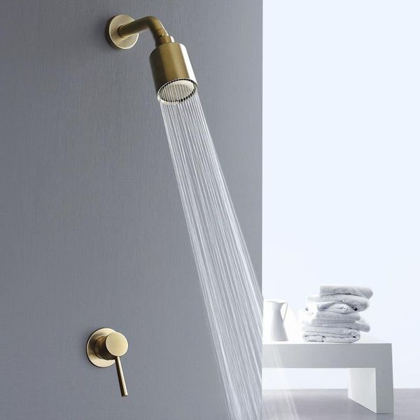 bathroom shower sets ycrays black brushed gold concealed brass faucet head kit high pressure suit set cold mixer accessories
